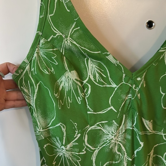 ASOS | Green Floral V-Neck Spaghetti Strap Dress - Picture 2 of 16